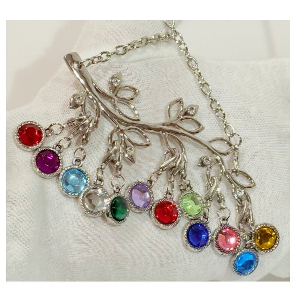 Birthstone Charm Ornament Tree – Love Branch + 12 Charms + Stand